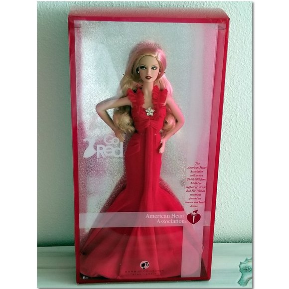 Barbie Other - Barbie Doll 2007 Go Red Heart Association PINK LABEL New Old Stock in Box